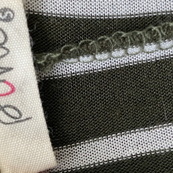 Pinc Green White Striped Midi Dress - Picture 4 of 4